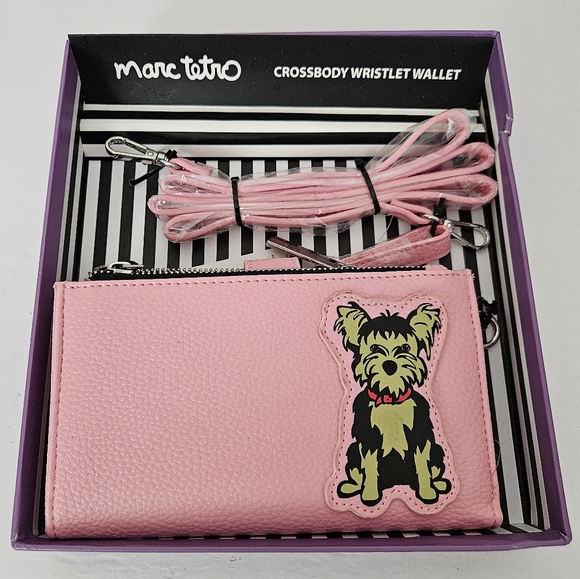 Marc Tetro Handbags - Marc Tetro Pink Crossbody Wristlet Wallet